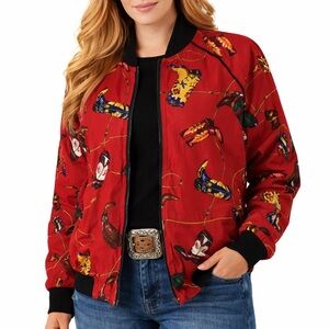 Vintage Red Western Cowboy/ Cowgirl Boot Jacket M
